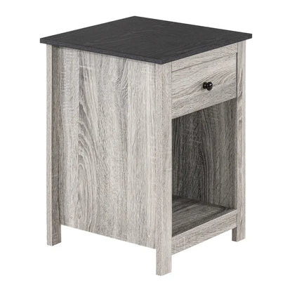 End Table with Drawer and Shelf 2 Tier Side Table Storage Cabinet Side Table with Drawer End Table with Storage