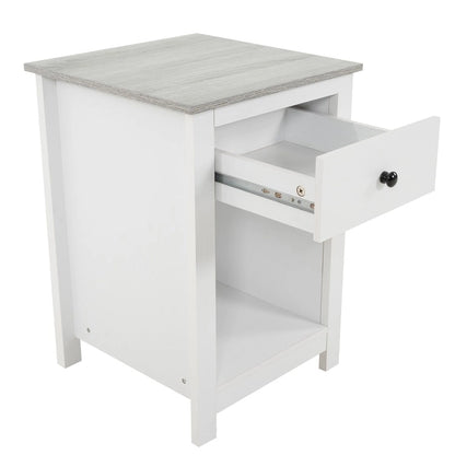 End Table with Drawer and Shelf 2 Tier Side Table Storage Cabinet Side Table with Drawer End Table with Storage