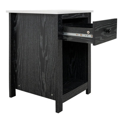 End Table with Drawer and Shelf 2 Tier Side Table Storage Cabinet Side Table with Drawer End Table with Storage