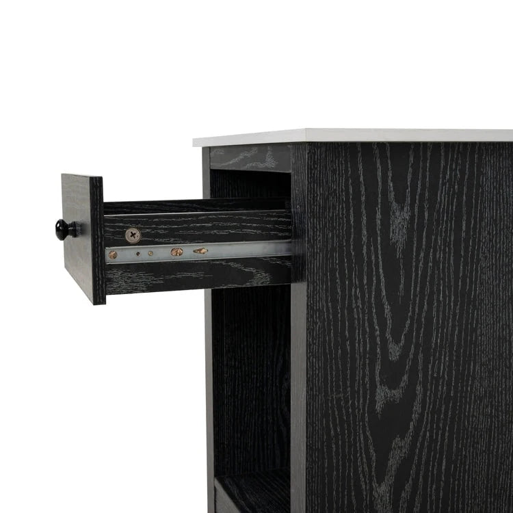 End Table with Drawer and Shelf 2 Tier Side Table Storage Cabinet Side Table with Drawer End Table with Storage