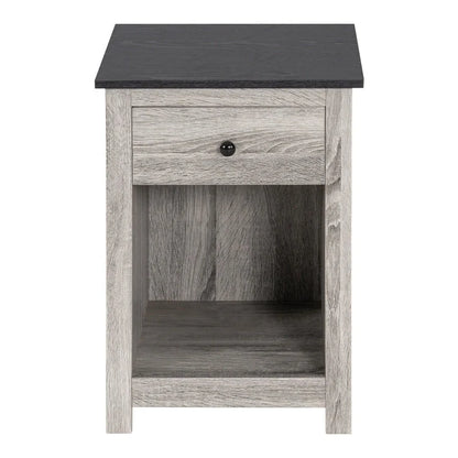 End Table with Drawer and Shelf 2 Tier Side Table Storage Cabinet Side Table with Drawer End Table with Storage