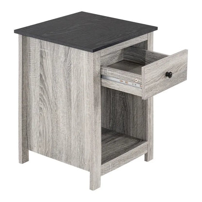 End Table with Drawer and Shelf 2 Tier Side Table Storage Cabinet Side Table with Drawer End Table with Storage