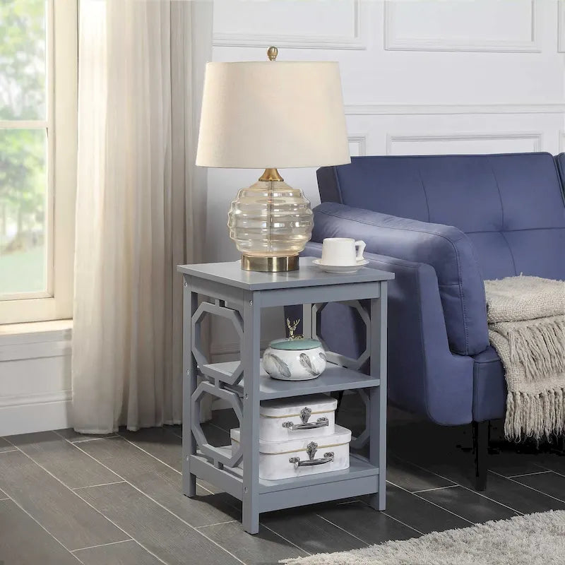 Convenience Concepts Omega End Table with Shelves