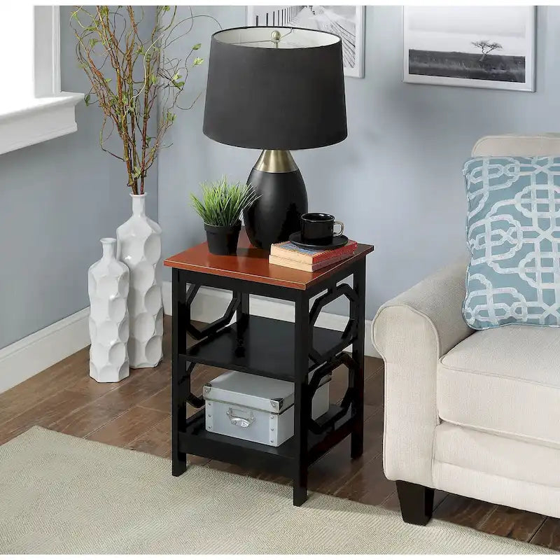 Convenience Concepts Omega End Table with Shelves