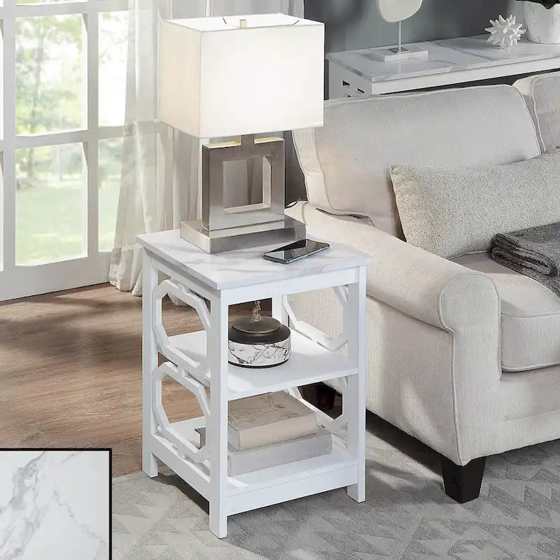 Convenience Concepts Omega End Table with Shelves