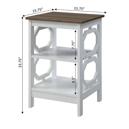 Convenience Concepts Omega End Table with Shelves