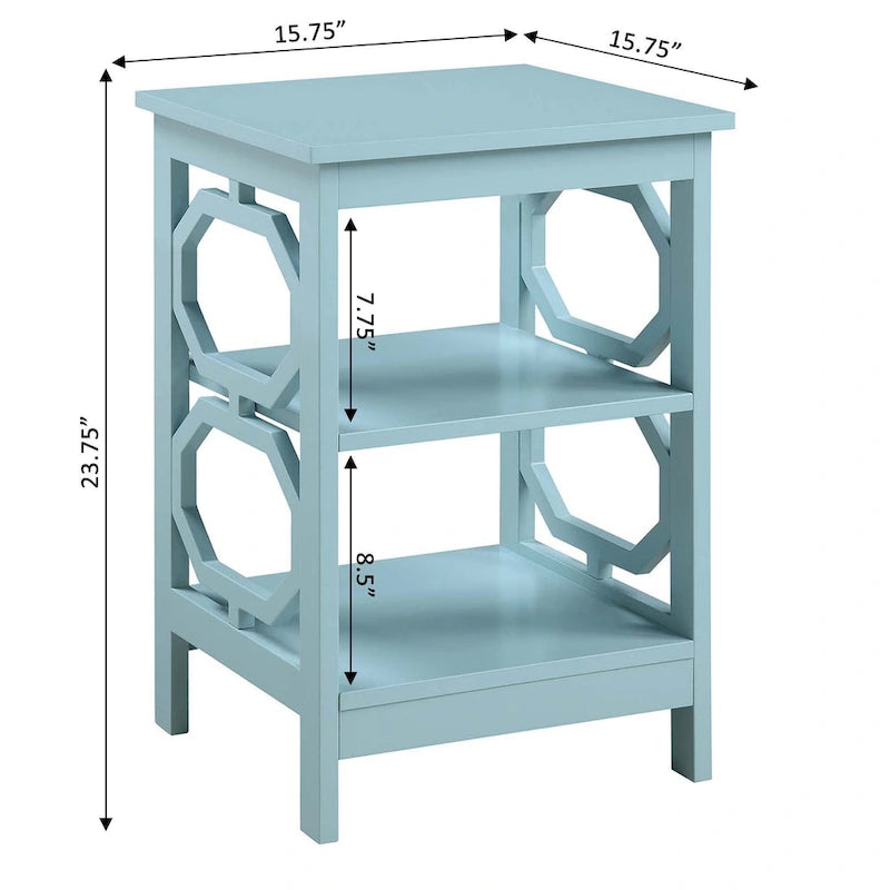 Convenience Concepts Omega End Table with Shelves