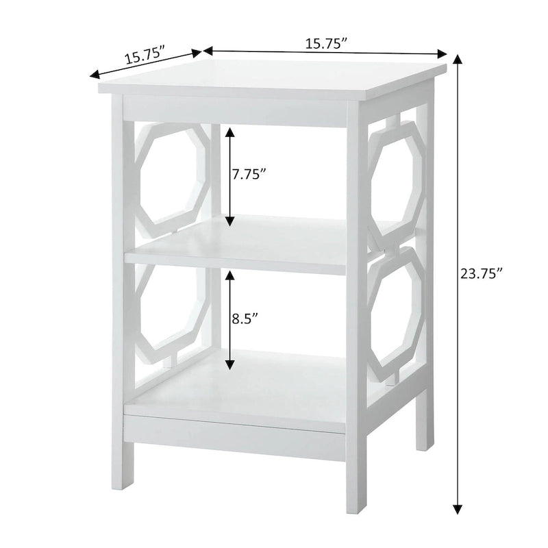 Convenience Concepts Omega End Table with Shelves
