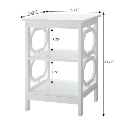 Convenience Concepts Omega End Table with Shelves