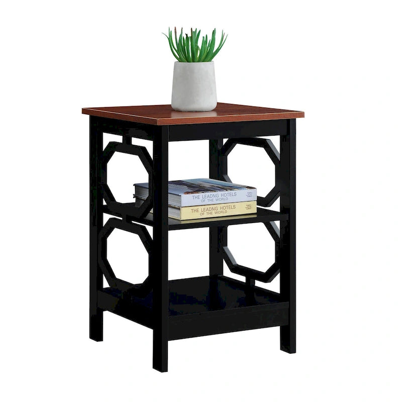 Convenience Concepts Omega End Table with Shelves