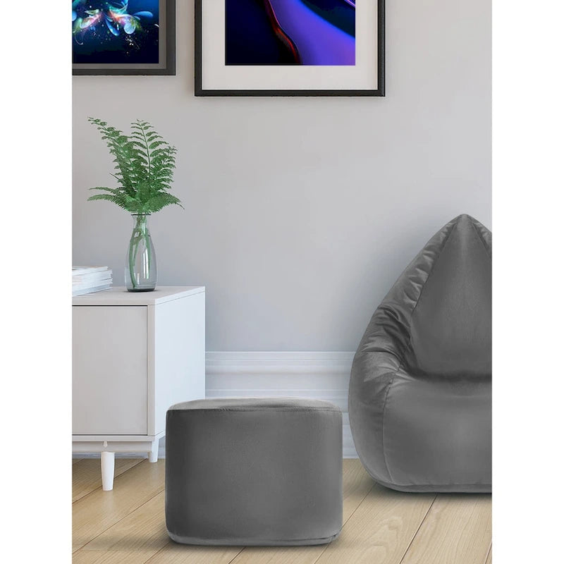 Gouchee Home Belgique Velvet Pouf Ottoman