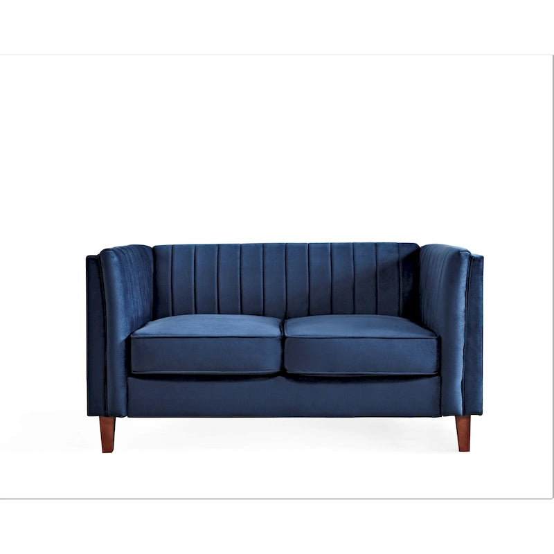 Line Tufted Square Design Loveseat