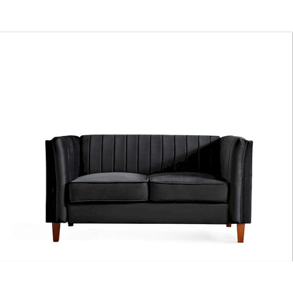Line Tufted Square Design Loveseat