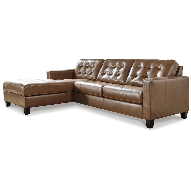 Signature Design by Ashley Baskove Brown 2-Piece Sectional with Chaise - 110W x 72D x 36H