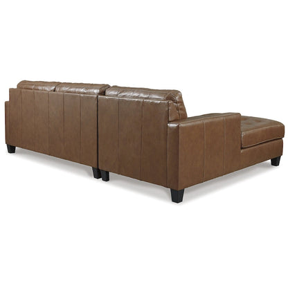 Signature Design by Ashley Baskove Brown 2-Piece Sectional with Chaise - 110W x 72D x 36H