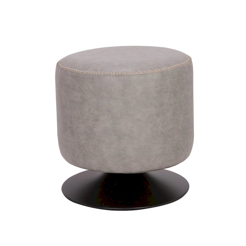 Somette 5305 Round Vintage Upholstered Ottoman