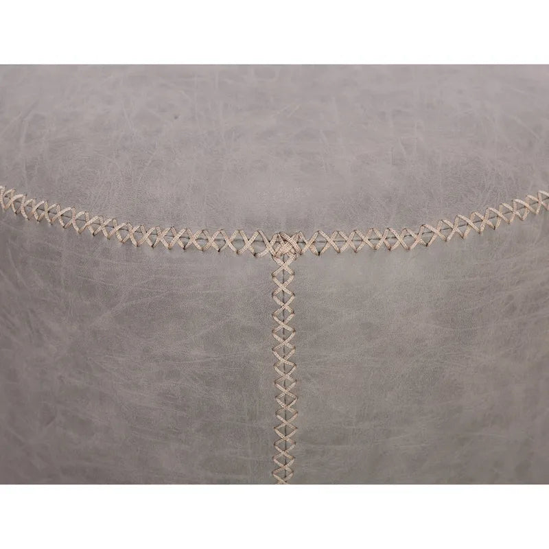 Somette 5305 Round Vintage Upholstered Ottoman