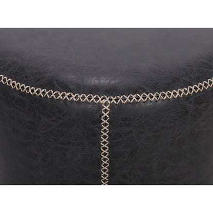 Somette 5305 Round Vintage Upholstered Ottoman