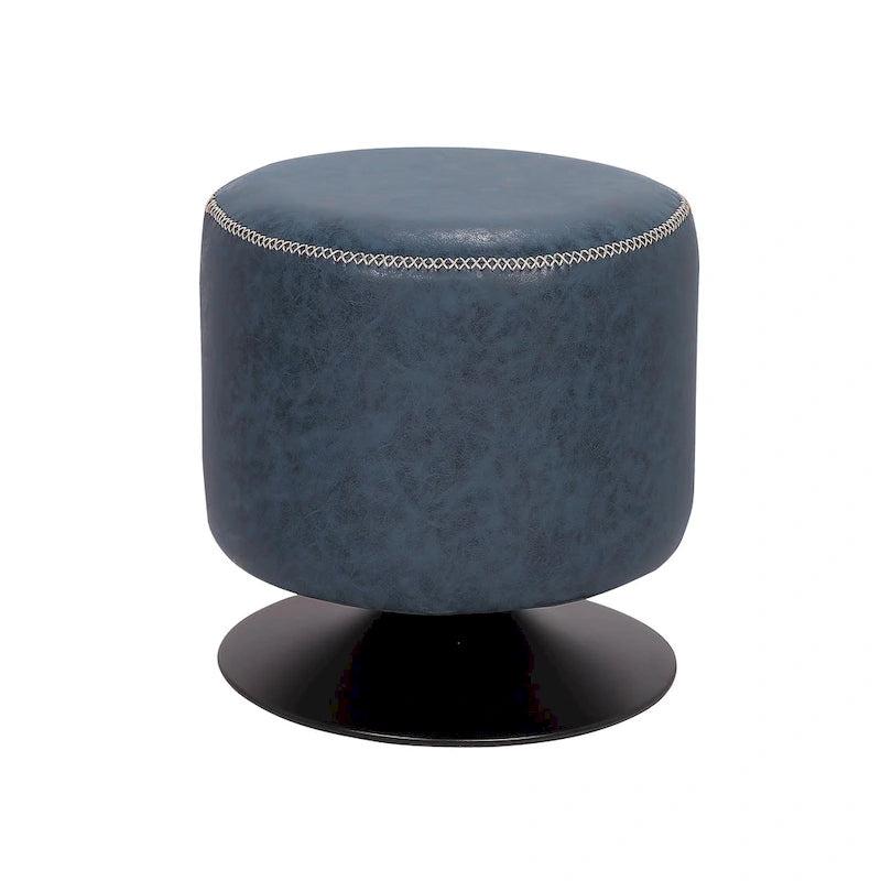 Somette 5305 Round Vintage Upholstered Ottoman