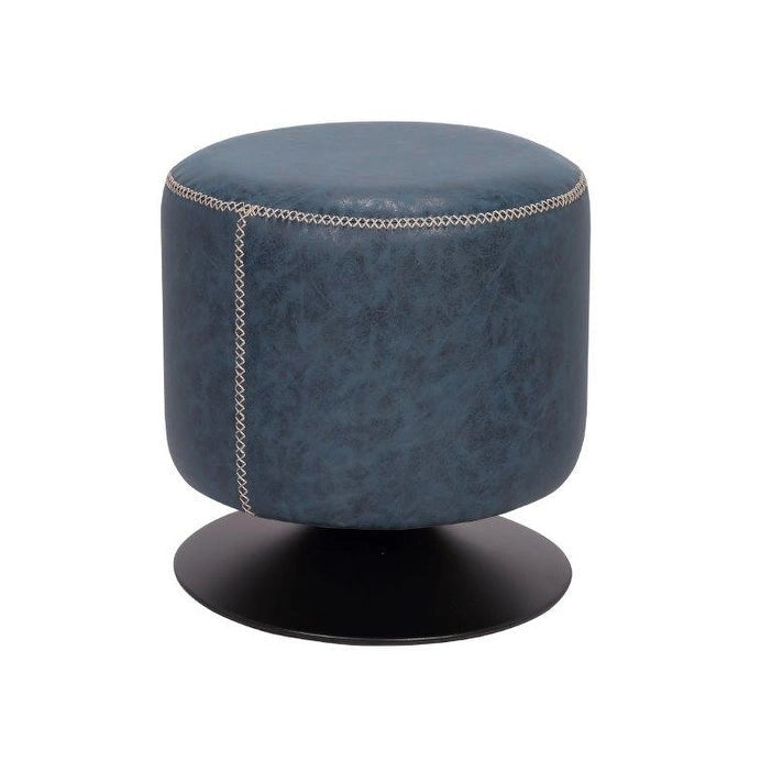 Somette 5305 Round Vintage Upholstered Ottoman