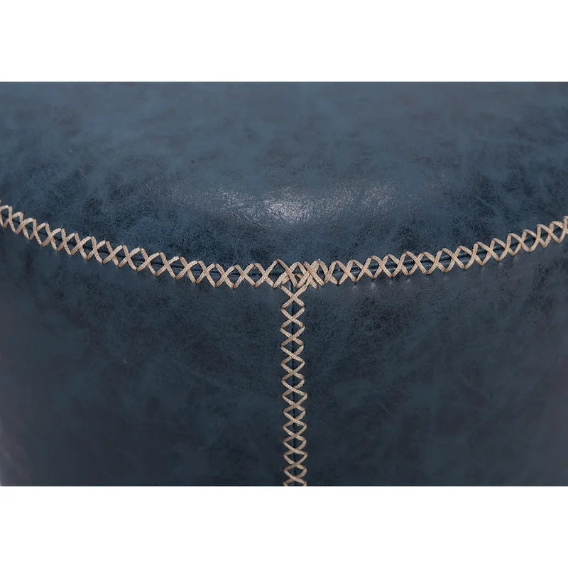 Somette 5305 Round Vintage Upholstered Ottoman