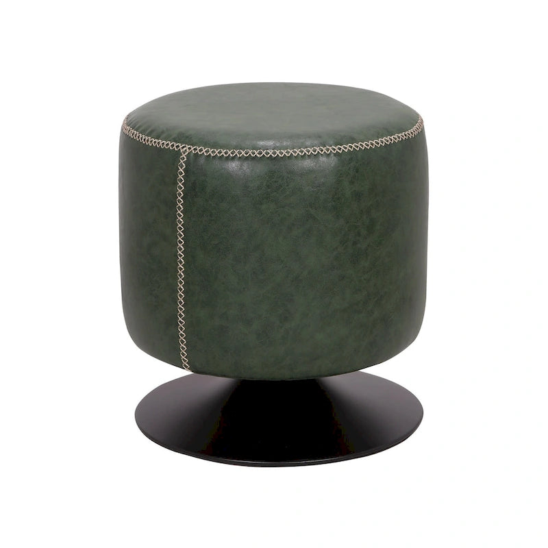 Somette 5305 Round Vintage Upholstered Ottoman