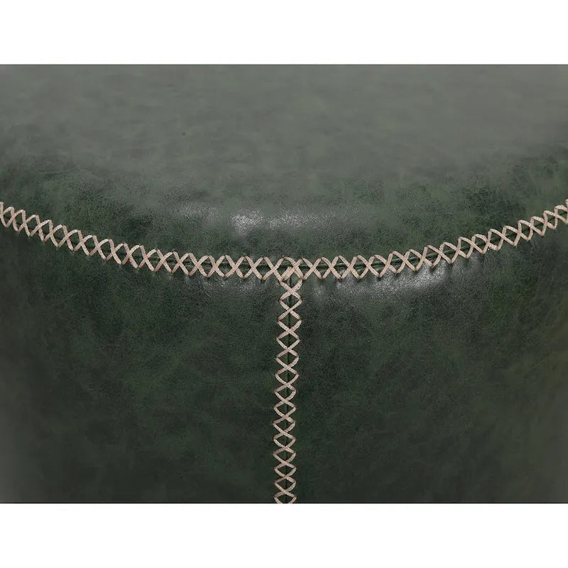 Somette 5305 Round Vintage Upholstered Ottoman