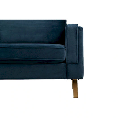 Green velvet Arm Chair With Golden Finish legs