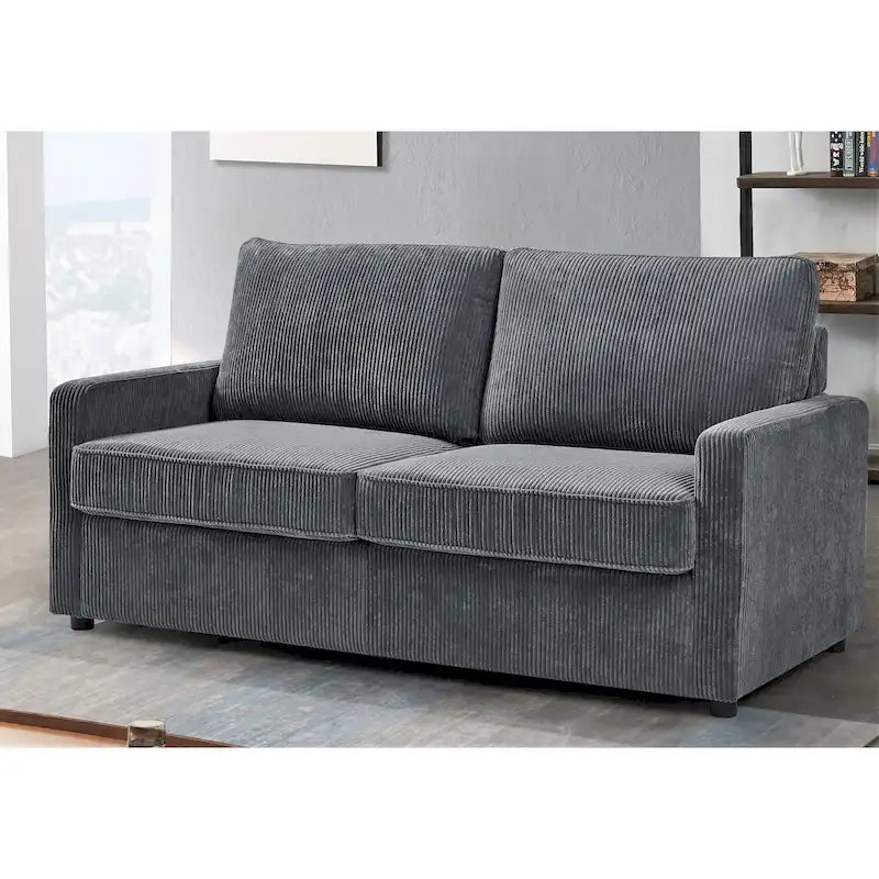 US Pride Furniture Manchester Corduroy 70 inch Square Arms Sofa Bed