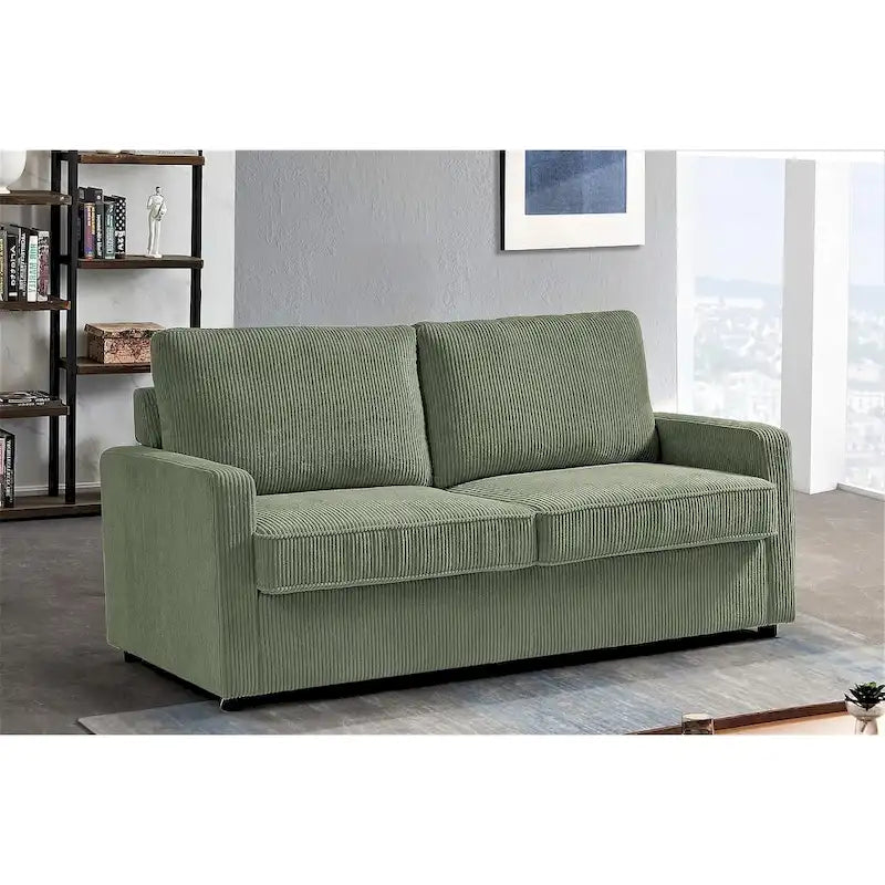 US Pride Furniture Manchester Corduroy 70 inch Square Arms Sofa Bed
