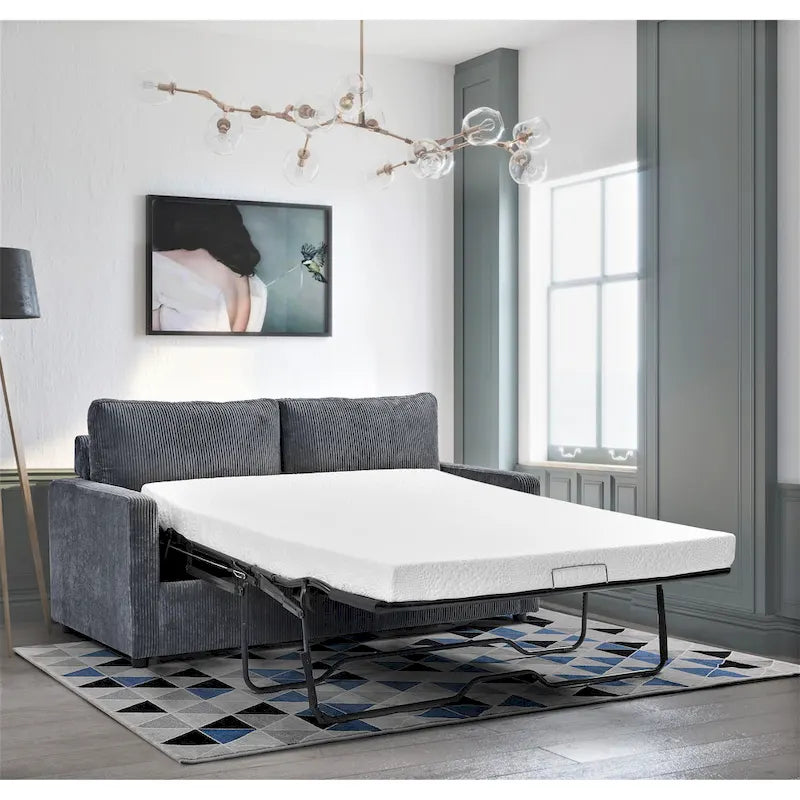 US Pride Furniture Manchester Corduroy 70 inch Square Arms Sofa Bed