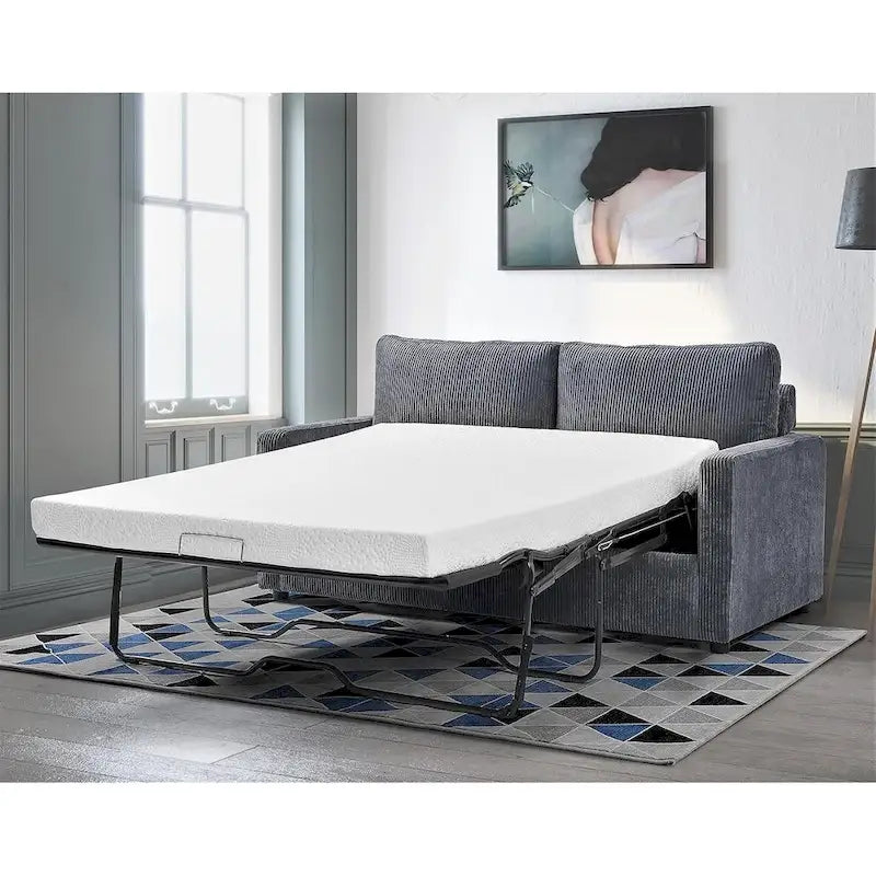 US Pride Furniture Manchester Corduroy 70 inch Square Arms Sofa Bed