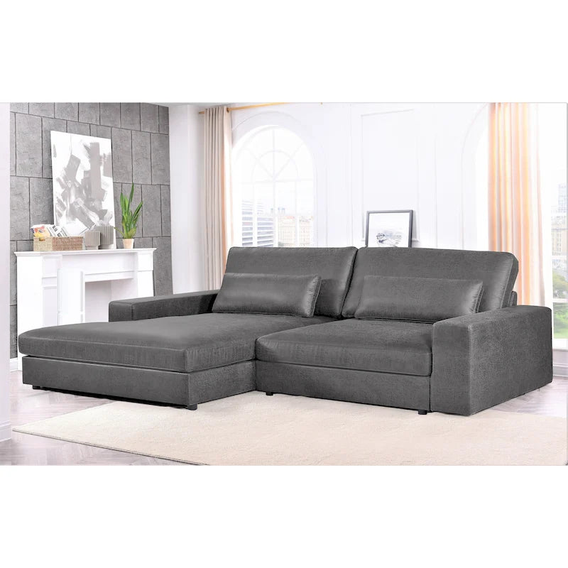 US Pride Furniture 105.52 inch Oversize Facing Chaise Sectional Sofa