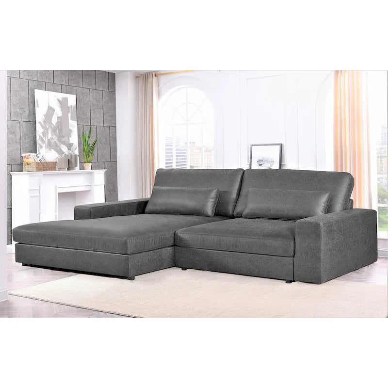 US Pride Furniture 105.52 inch Oversize Facing Chaise Sectional Sofa