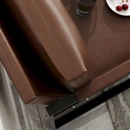 Eureka Modern Vintage Upholstered PU Leather Armchair, Mid Century Accent Chairs with Steel Frame, Leisure Chairs