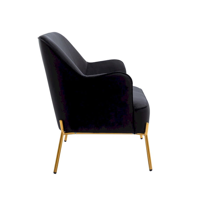 Porthos Home Kyler Loveseat Couch Sofa, Velvet Upholstery, Gold Chrome Legs