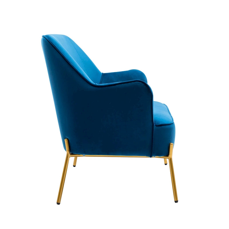 Porthos Home Kyler Loveseat Couch Sofa, Velvet Upholstery, Gold Chrome Legs