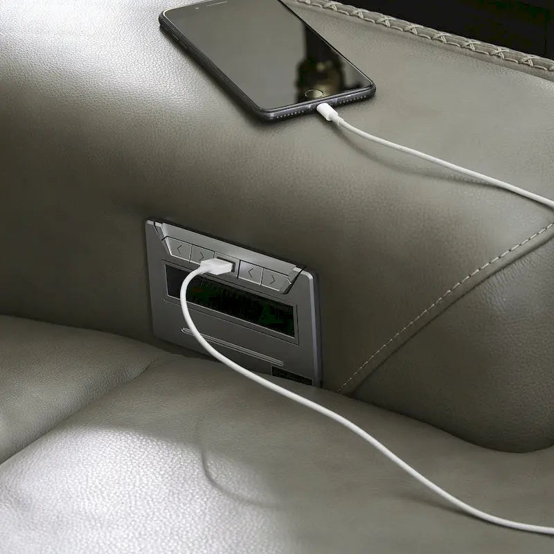 Signature Design by Ashley Correze Gray 3-Piece Power Reclining Sectional with Chaise - 88W x 65D x 33H