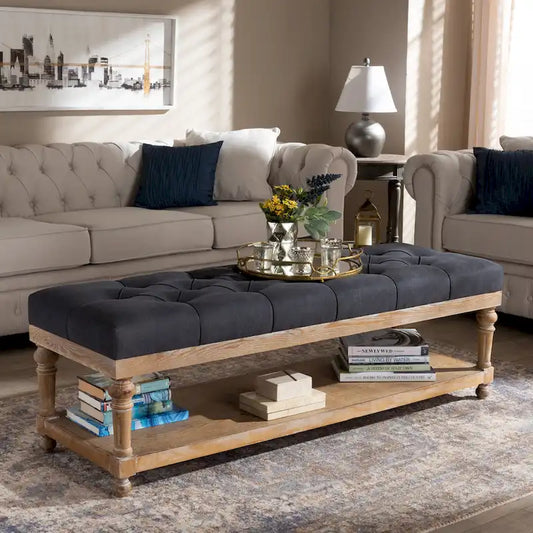 The Gray Barn Windy Ridge Modern and Rustic Storage Bench