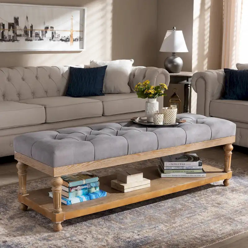 The Gray Barn Windy Ridge Modern and Rustic Storage Bench