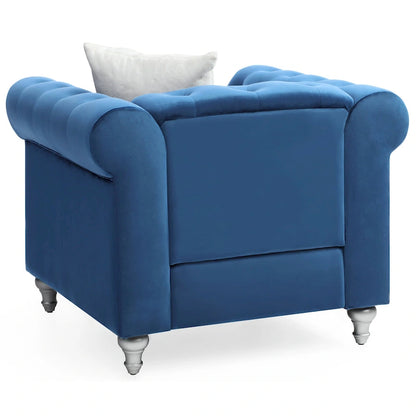 Raisa Velvet Crystal Accent Chair