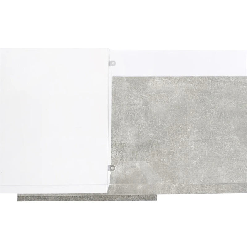 Merax TV Stand with 2 Illuminated Glass Shelves, High Gloss Entertainment Center for TVs Up to 80 - n/a