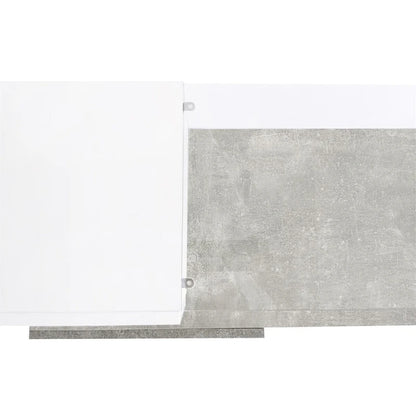 Merax TV Stand with 2 Illuminated Glass Shelves, High Gloss Entertainment Center for TVs Up to 80 - n/a