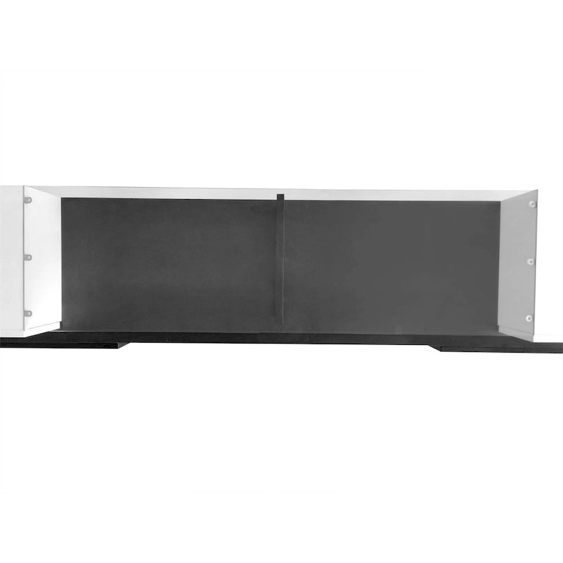 Merax TV Stand with 2 Illuminated Glass Shelves, High Gloss Entertainment Center for TVs Up to 80 - n/a