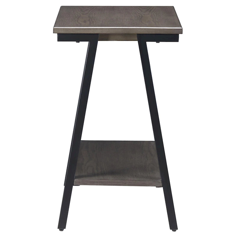 Leick Home Empiria Narrow Side Table with Shelf and Metal Frame