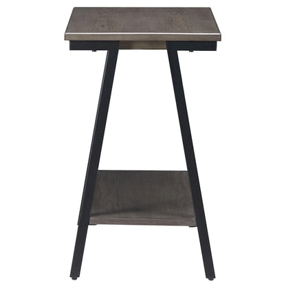 Leick Home Empiria Narrow Side Table with Shelf and Metal Frame