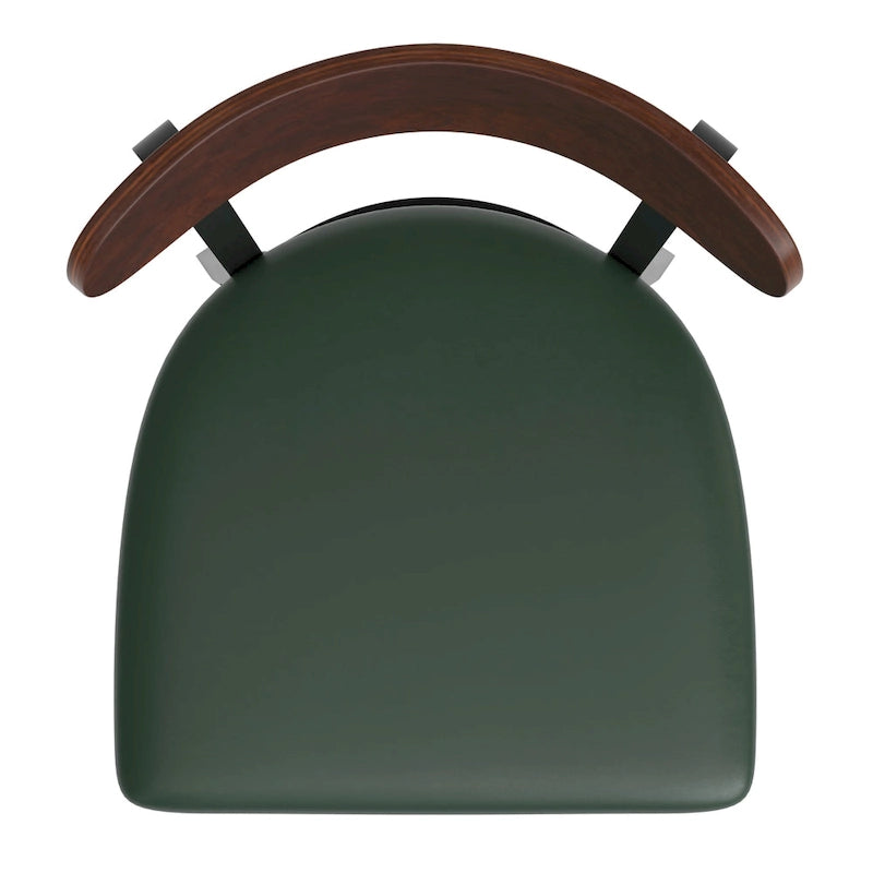 Commercial Metal Dining Chair with Wood Seat and Boomerang Back