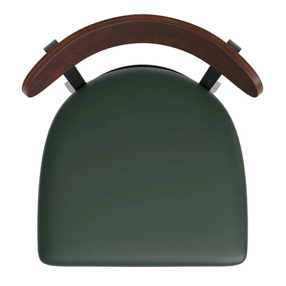 Commercial Metal Dining Chair with Wood Seat and Boomerang Back