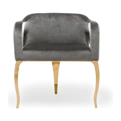 Caprice Titanium Gold Stainless Steel Dining Chair