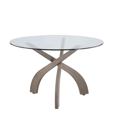 Somette Pogo Criss Cross Dining Set with Gray Chairs